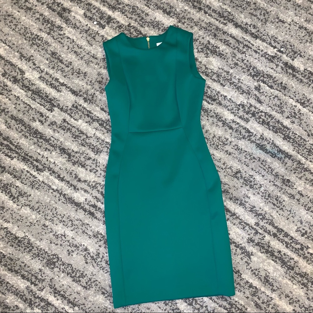 Calvin Klein Green Scuba Dress